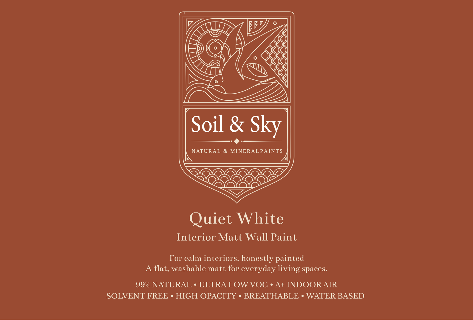 Soil & Sky Quiet White, interior matt wall paint